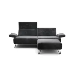 2,5-Sitzer Cosy in Samt Anthrazit