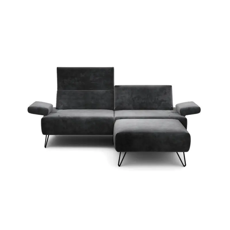 2,5-Sitzer Cosy in Samt Anthrazit