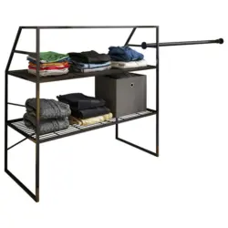 Dachschr&auml;genregal 100/100/50 cm in Schwarz