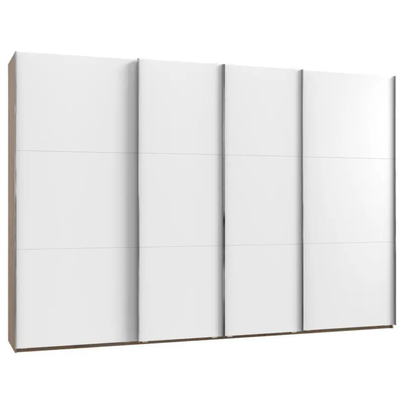 Schwebet&uuml;renschrank in Wei&szlig;, Eichefarben