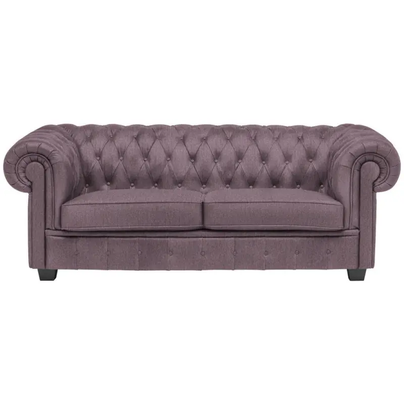 Chesterfield-Sofa in Webstoff Mauve