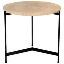 Couchtisch in Holz, Metall, Holzwerkstoff 50/50/46,5 cm