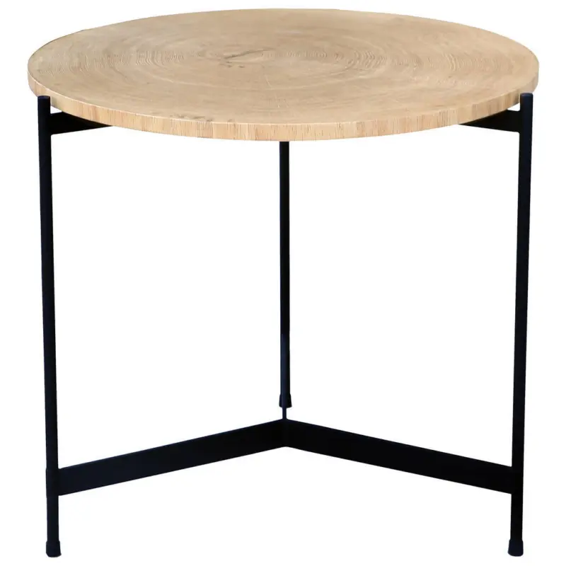 Couchtisch in Holz, Metall, Holzwerkstoff 50/50/46,5 cm