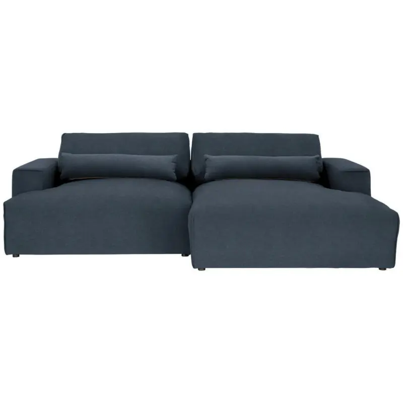 Ecksofa Felicia in Struktur Dunkelblau 267/187 cm