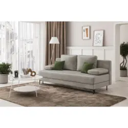 Schlafsofa Leipzig in Velours Dunkelgrau