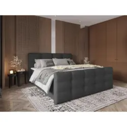 Boxbett 140/200 cm in Anthrazit