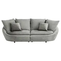 Bigsofa Maui in Chenille Grau, Hellgrau