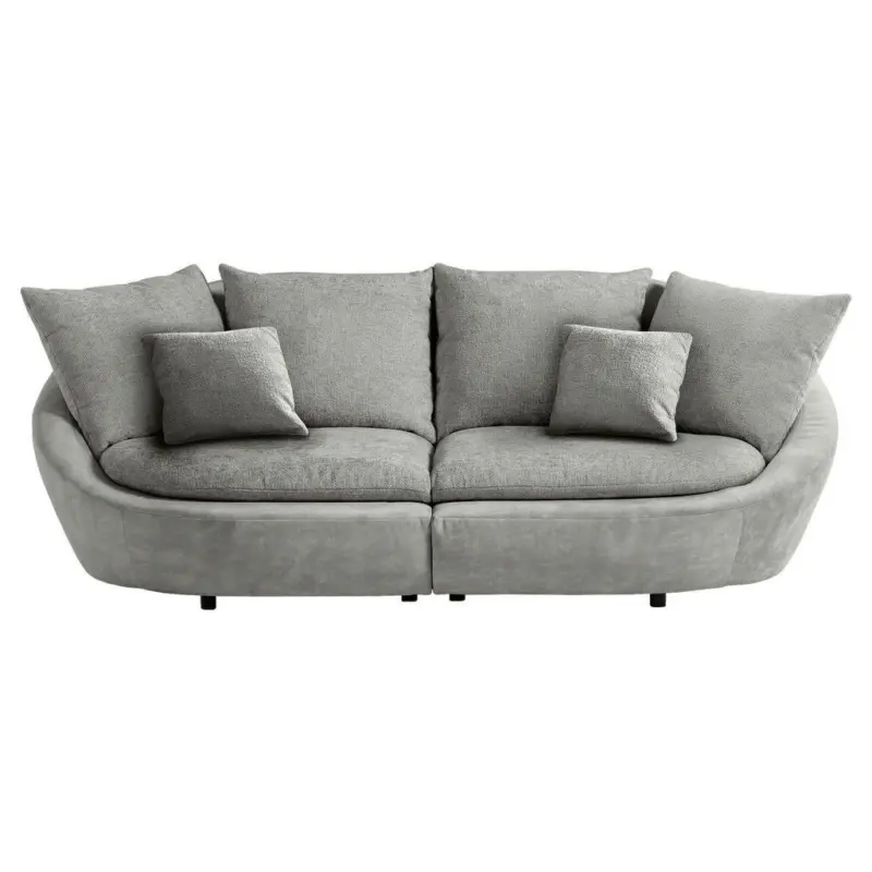 Bigsofa Maui in Chenille Grau, Hellgrau