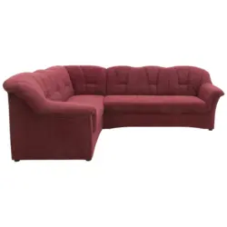 Ecksofa in Mikrofaser Beere 192/243 cm