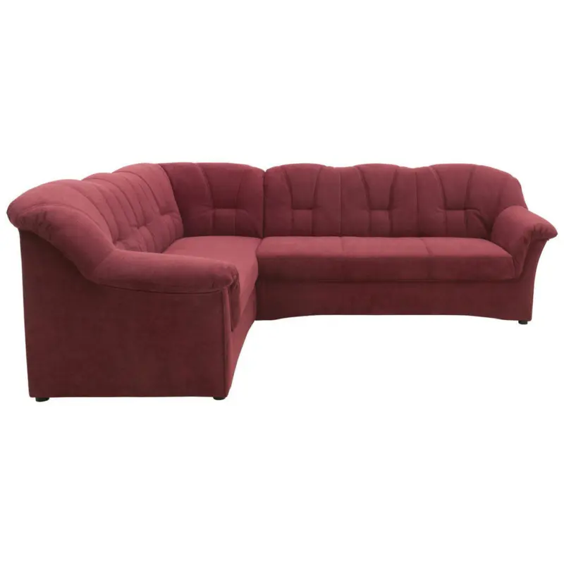 Ecksofa in Mikrofaser Beere 192/243 cm