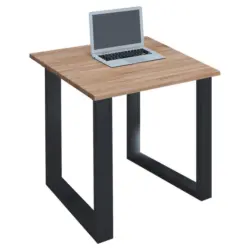 Schreibtisch 80/50/76 cm in Schwarz, Sonoma Eiche