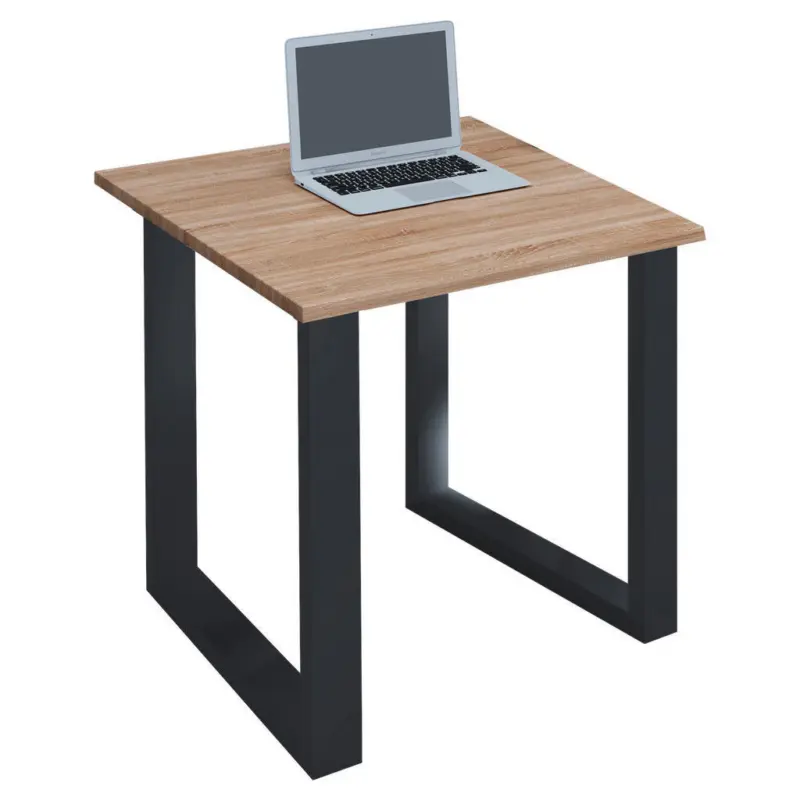 Schreibtisch 80/50/76 cm in Schwarz, Sonoma Eiche