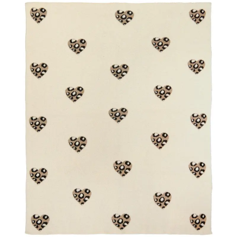 Schmusedecke Leo Heart Allover 80/100 cm