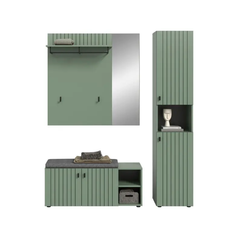 Garderobe 3-teilig in 161/192/37 cm