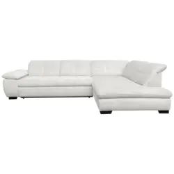 Ecksofa in Cord Ecru 313/242 cm