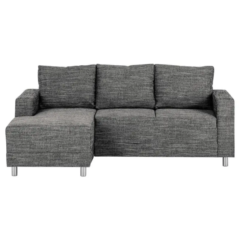 Ecksofa in Struktur Dunkelgrau 144/200 cm
