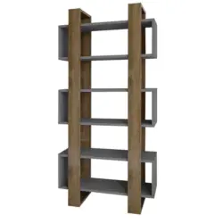 Regal 80/160/29 cm Anthrazit, Walnussfarben