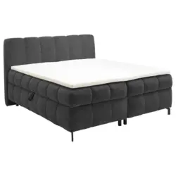 Boxbett 180/200 cm in Dunkelgrau