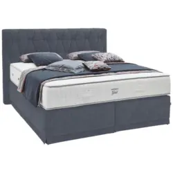 Boxspringbett 180/200 cm in Blaugrau