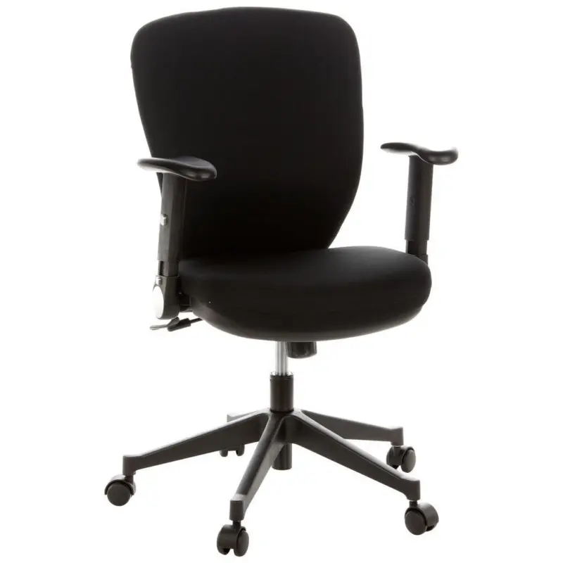 Drehstuhl in Flachgewebe Schwarz