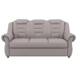 3-Sitzer-Sofa in Lederlook Hellbraun