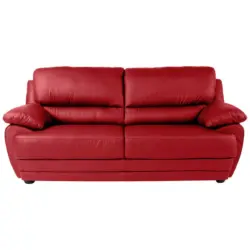 2-Sitzer-Sofa in Lederlook Rot