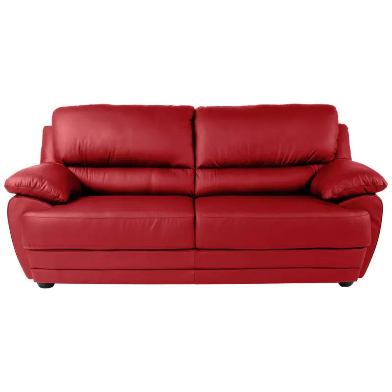 2-Sitzer-Sofa in Lederlook Rot