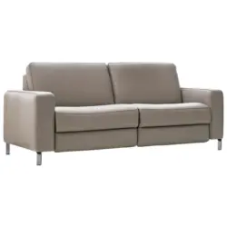 2,5-Sitzer in Echtleder Grau