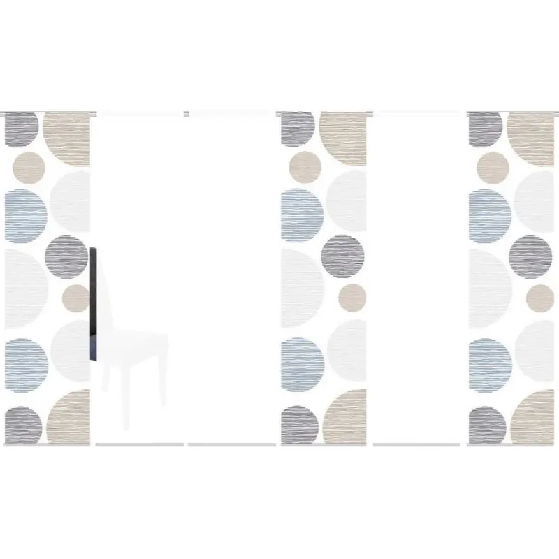 Fl&auml;chenvorhang 6ER SET in Anthrazit halbtransparent