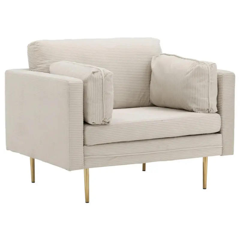 Sessel in Goldfarben, Beige