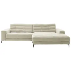 Ecksofa in Cord Naturfarben 296/207 cm