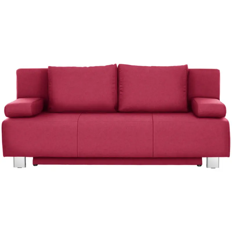 Schlafsofa in Webstoff Rot