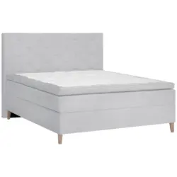 Boxspringbett 160/200 cm in Hellgrau