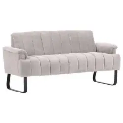 Sitzbank in Textil Hellgrau