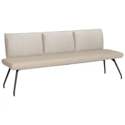 Sitzbank 180/88/62 cm in Schwarz, Beige, Hellbraun