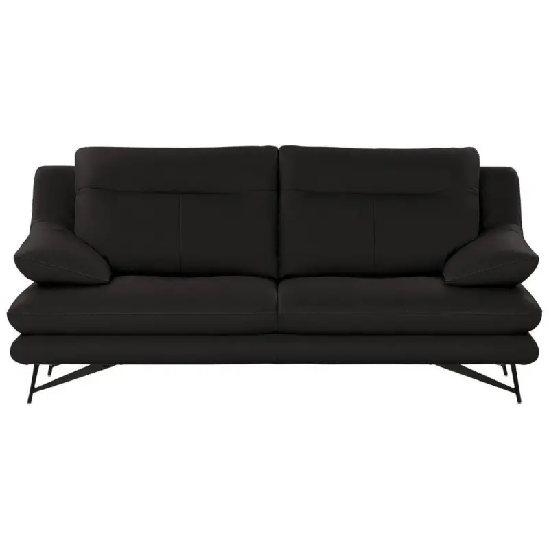 3-Sitzer-Sofa Cezanne in Echtleder Dunkelbraun