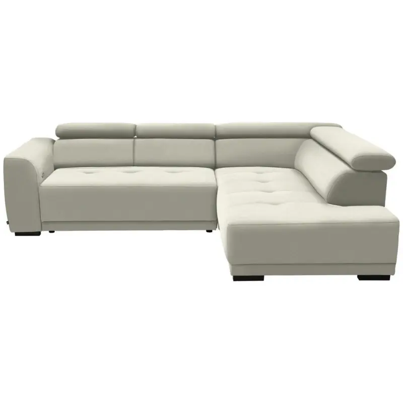 Ecksofa in Struktur Creme 284/205 cm