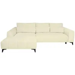 Ecksofa in Chenille Creme 222/279 cm