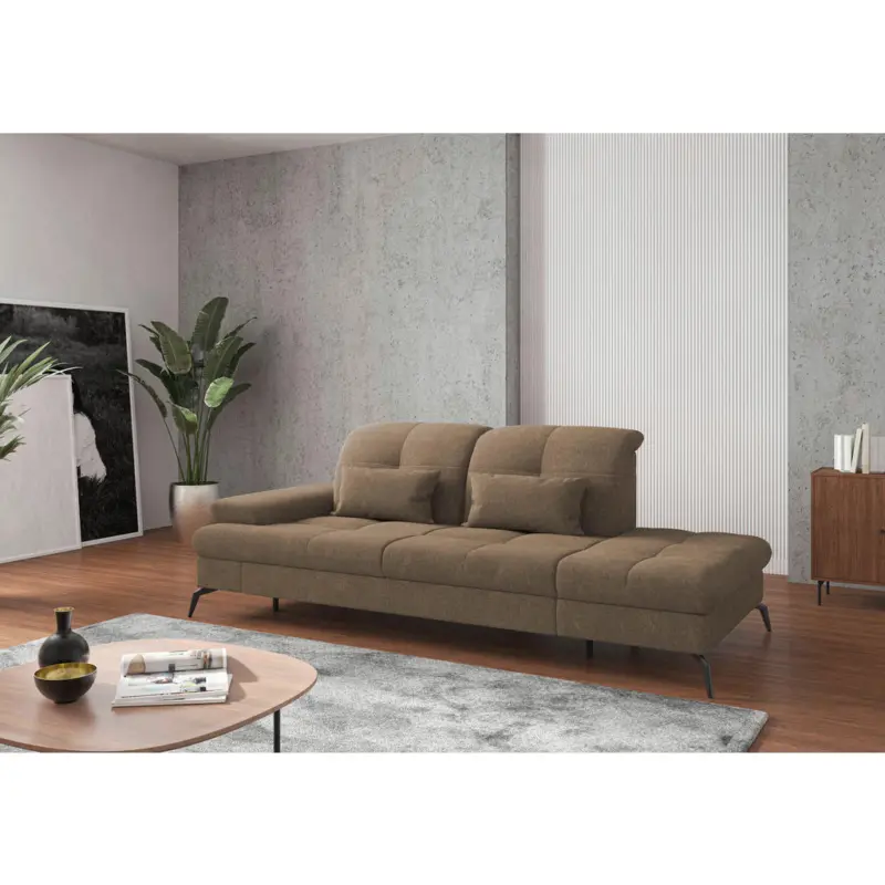 R&eacute;camiere in Flachgewebe Hellbraun