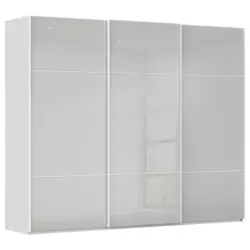 Schwebet&uuml;renschrank in Grau, Wei&szlig;