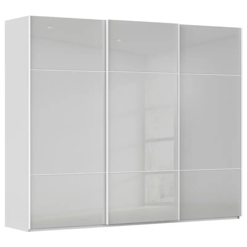 Schwebet&uuml;renschrank in Grau, Wei&szlig;