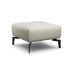 Hocker in Textil Creme, Naturfarben