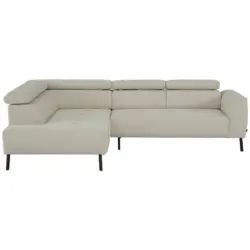 Ecksofa in Feincord Beige 205/280 cm