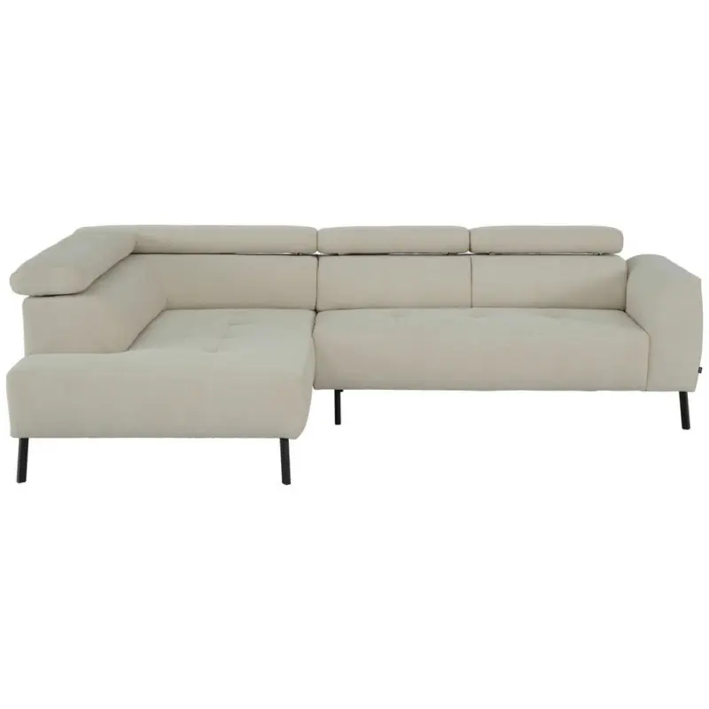 Ecksofa in Feincord Beige 205/280 cm