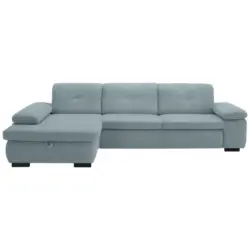 Ecksofa in Flachgewebe T&uuml;rkis 174/297 cm