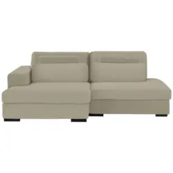 Ecksofa in Chenille Cappuccino