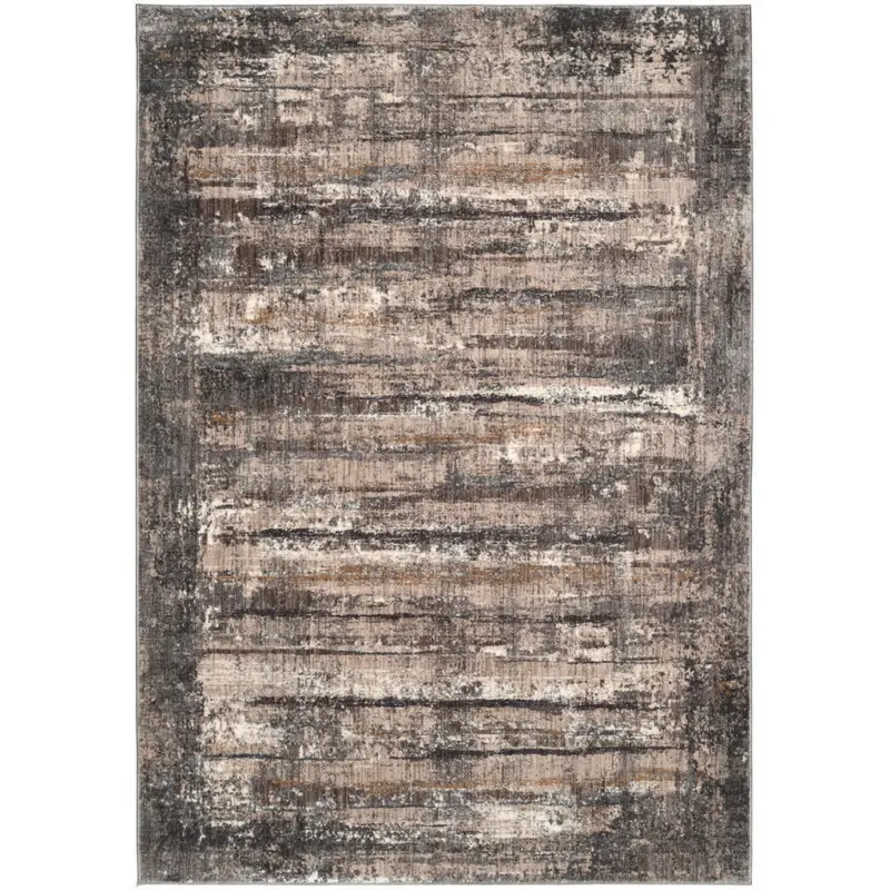 Teppich 194/290 cm Nimara Grau, Dunkelgrau, Beige