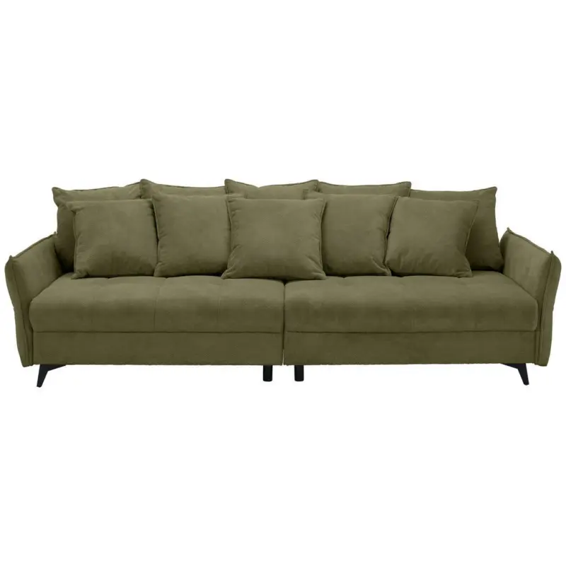 Bigsofa in Webstoff Olivgr&uuml;n