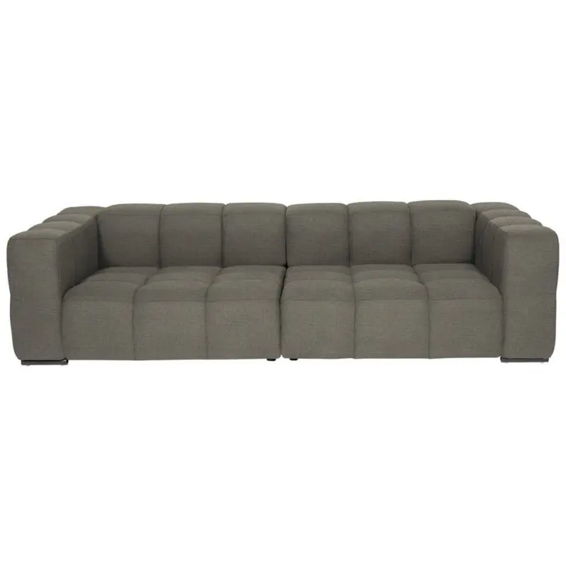 Bigsofa in Flachgewebe, Leinenoptik Taupe