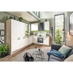 Eckk&uuml;che 280/225 cm in Wei&szlig;